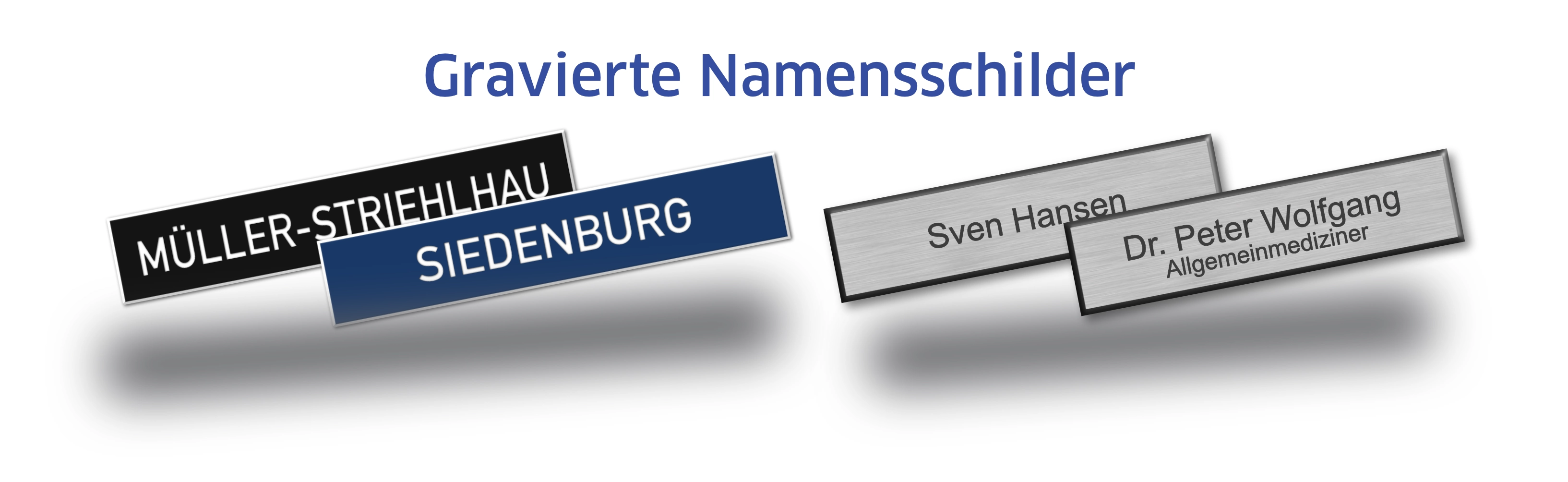 Gravierte Namensschilder Gravierte Namensschilder