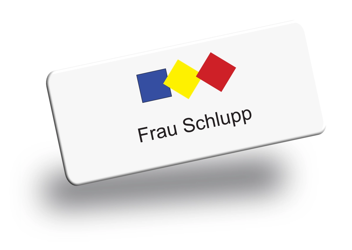 Namensschild Flat Budget 75x32mm