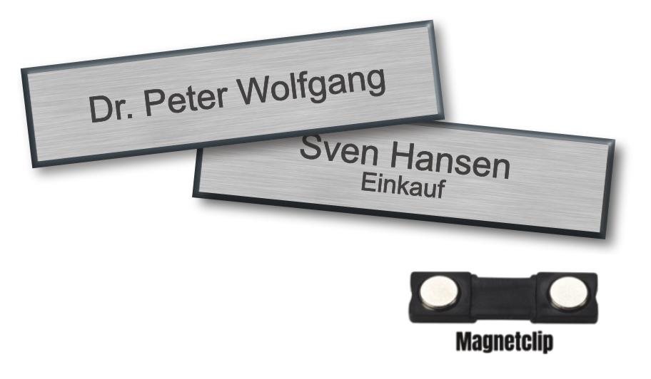 Gravierte Namensschilder, 66x16mm Gravierte Namensschilder, 66x16mm