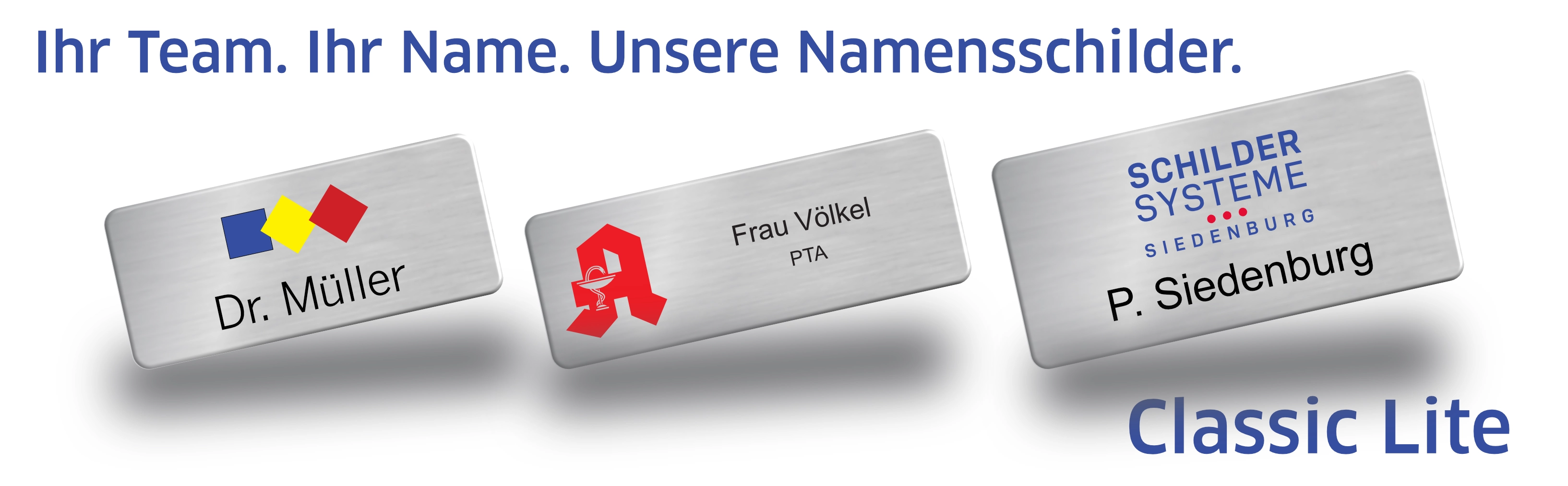 Classic Lite Aluminium Metallnamensschilder aus Aluminium