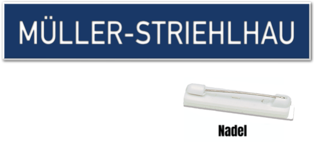 Bundeswehr Namensschild blau Bundeswehr Namensschild blau