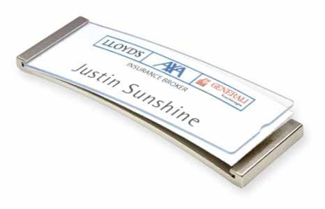 Namensschild, gewölbt, selbst beschriftbar