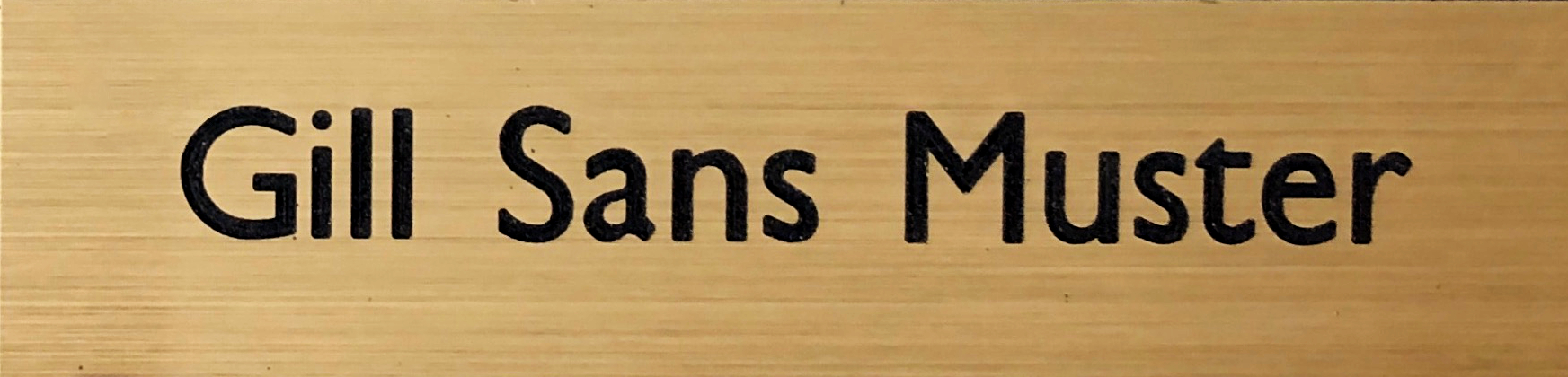 Gill-Sans-Gold Klingelschild / Türschild / Namensschild 66x16mm