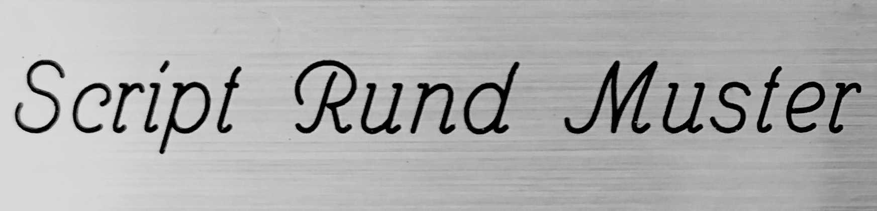 Script-Rund-silber Klingelschild / Türschild / Namensschild 66x16mm