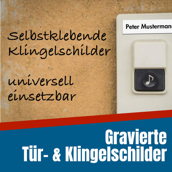 Turschilder-Klingelschilder Klingelschild / Türschild / Namensschild 66x16mm